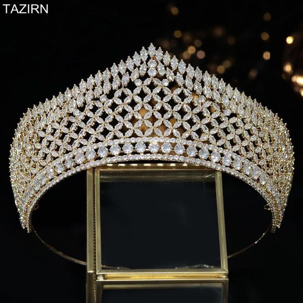 hair clips & barrettes big tiaras zircon crowns for women wedding gold accessories bridal diadem full cz jewelry queen party headwear, Golden;silver
hair clips & barrettes big tiaras zircon crowns for women wedding gold accessories bridal diadem full cz jewelry queen party headwear, Golden;silver