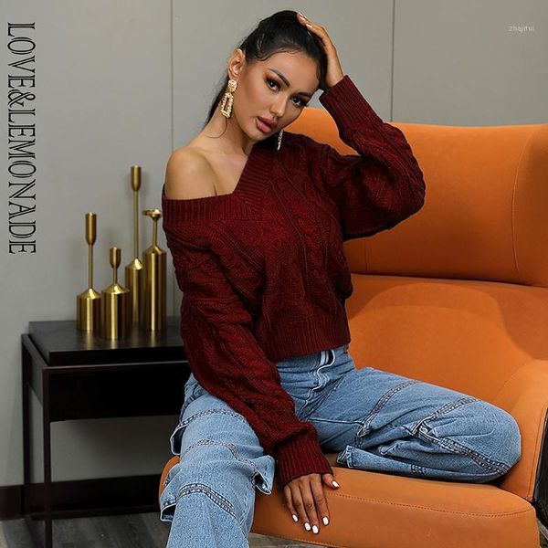 women's sweaters love&lemonade v-neck over size deep red loose long sleeve short sweater lmsw002, White;black
women's sweaters love&lemonade v-neck over size deep red loose long sleeve short sweater lmsw002, White;black