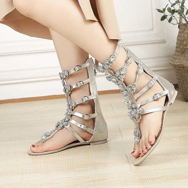 sandals women's summer fashion elegant simple style roman crystal inlaid diamond cool boots, Black
sandals women's summer fashion elegant simple style roman crystal inlaid diamond cool boots, Black