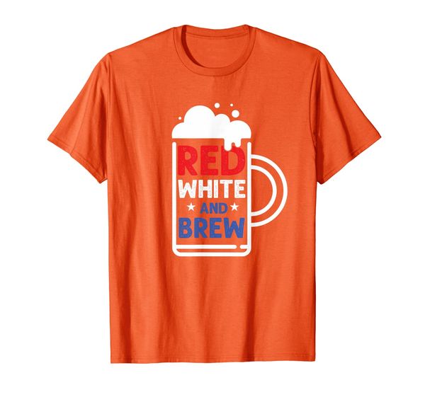 red white and brew american pride 4th of july t-shirt, White;black