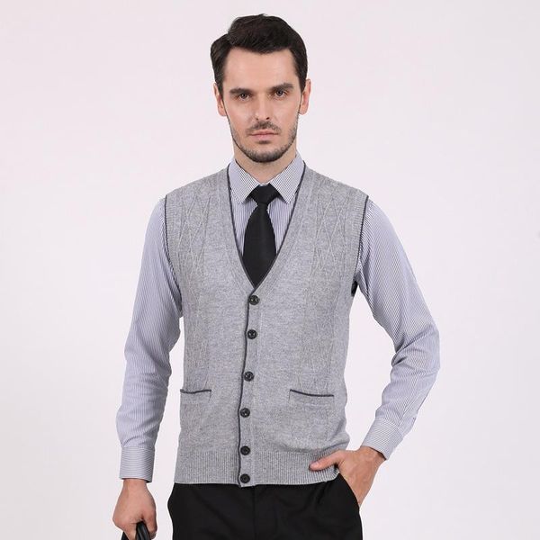 men's vests men sweater vest 2021 middle-aged sleeveless wool knitted cardigan casual v-neck clothes, Black;white
men's vests men sweater vest 2021 middle-aged sleeveless wool knitted cardigan casual v-neck clothes, Black;white