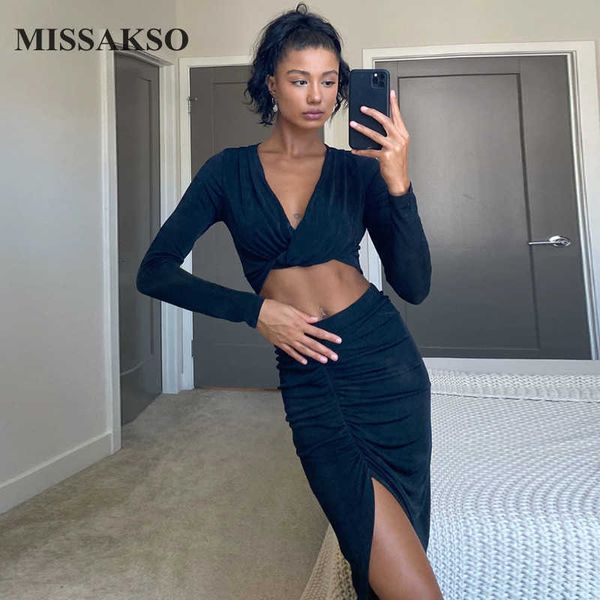 missakso women crop split skirt two piece set party long sleeve spring autumn v neck high waist holiday casual matching set 210625, White
missakso women crop split skirt two piece set party long sleeve spring autumn v neck high waist holiday casual matching set 210625, White