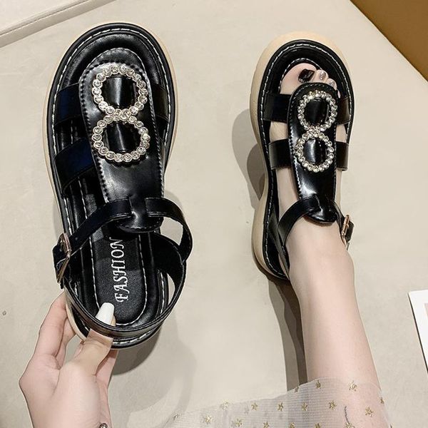rimocy fashion crystal buckle platform sandals 2021 thick bottom ankle strap beach shoes woman open toe summer sandalias mujer, Black
rimocy fashion crystal buckle platform sandals 2021 thick bottom ankle strap beach shoes woman open toe summer sandalias mujer, Black