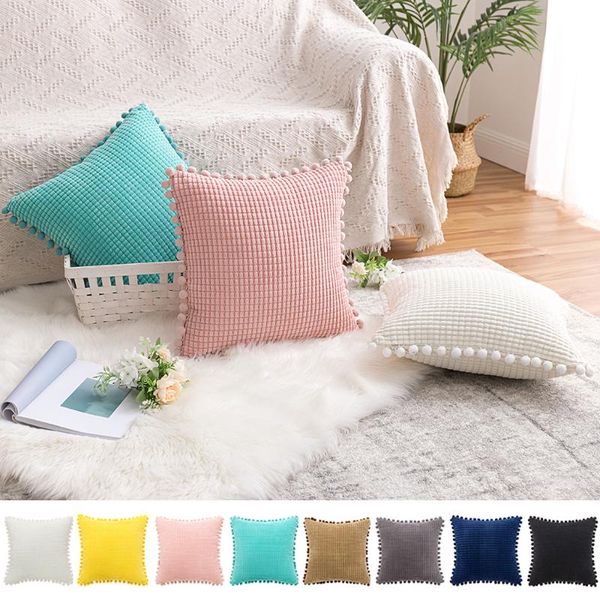 pillow case gift throw waist cushion cover velvet square cases bed sofa pad ball pompom lover couple home decoration 45x45cm d30
pillow case gift throw waist cushion cover velvet square cases bed sofa pad ball pompom lover couple home decoration 45x45cm d30