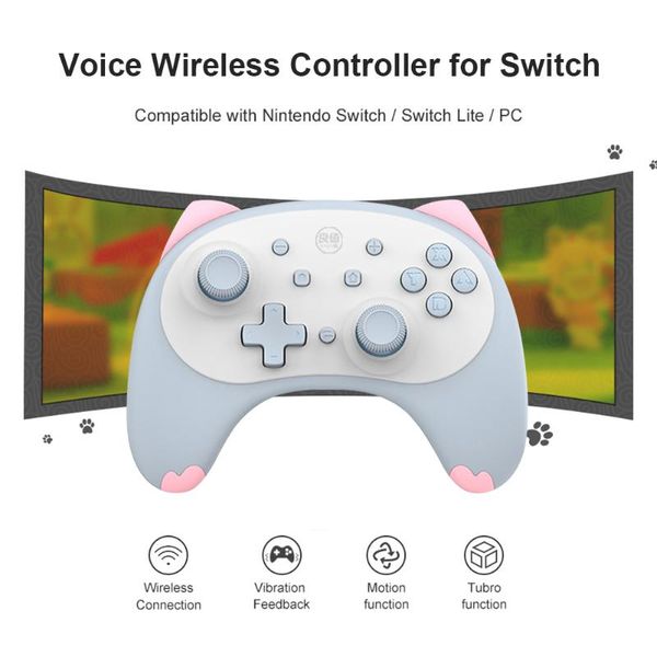 game controllers & joysticks bluetooth-compatible wireless controller cat type gamepad for ns switch/lite joystick with voice wake f
game controllers & joysticks bluetooth-compatible wireless controller cat type gamepad for ns switch/lite joystick with voice wake f