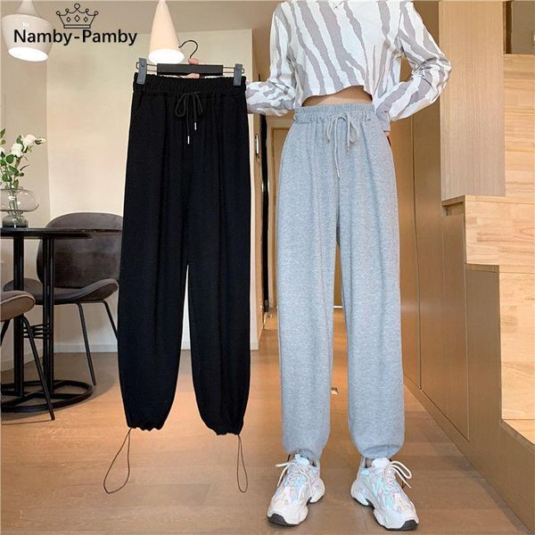 women's pants & capris sports 2021 drawstring female student ins trend harajuku style high waist casual wide-leg harem, Black;white
women's pants & capris sports 2021 drawstring female student ins trend harajuku style high waist casual wide-leg harem, Black;white