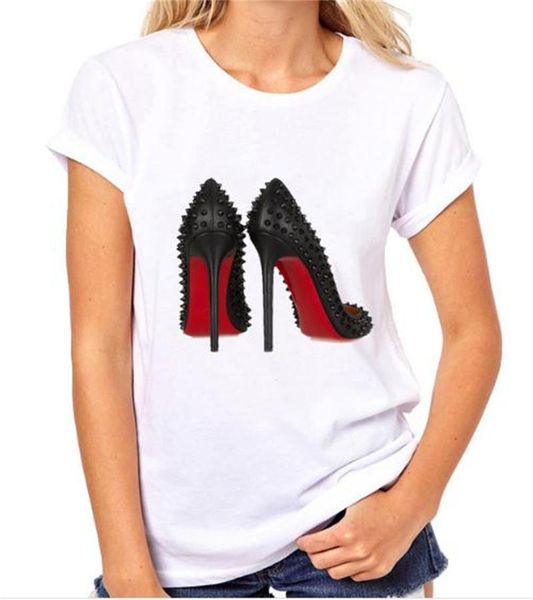 women's t-shirt harajuku high heels print funny t shirt women summer princess tee femme drop, White
women's t-shirt harajuku high heels print funny t shirt women summer princess tee femme drop, White