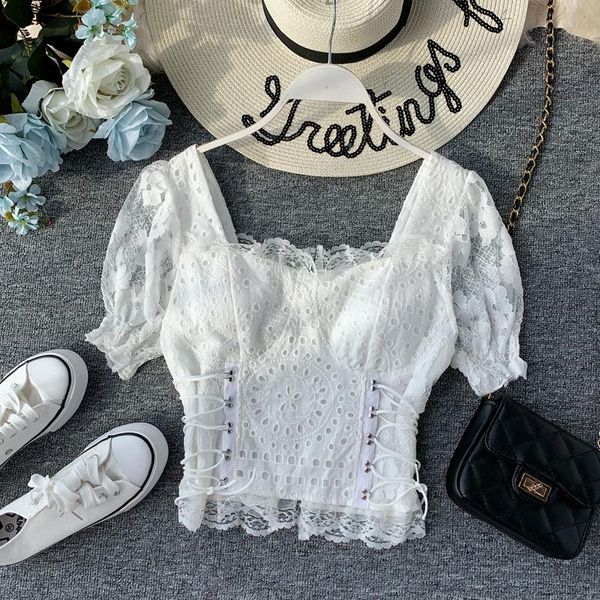 women's blouses & shirts summer blouse vintage white lace print shirt woman elegant ladies short boho blusas mujer de moda 2021 lw
women's blouses & shirts summer blouse vintage white lace print shirt woman elegant ladies short boho blusas mujer de moda 2021 lw