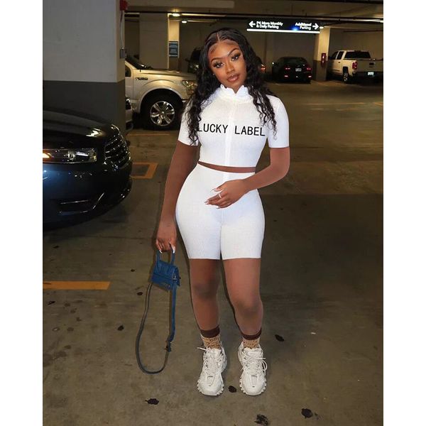 propcm tracksuits women's summer fashion slim suit nightclub high collar thread embroidery letter zipper short sleeve shorts sports two, Gray
propcm tracksuits women's summer fashion slim suit nightclub high collar thread embroidery letter zipper short sleeve shorts sports two, Gray