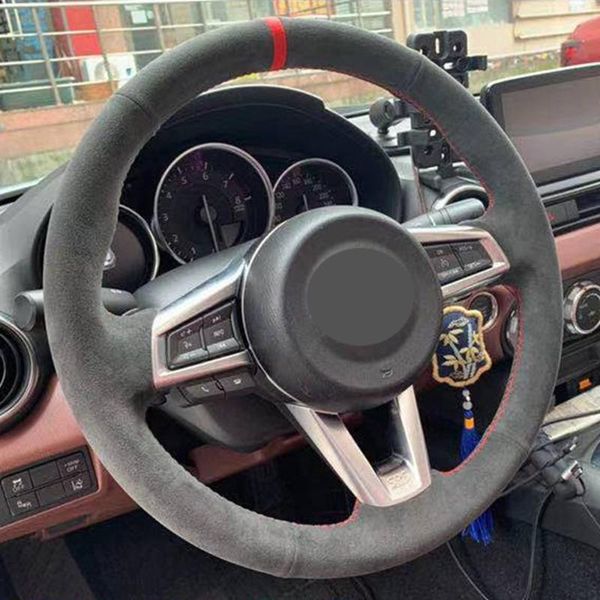 steering wheel covers diy hand-stitched black genuine leather suede car cover for mx5 mx-5 2021
steering wheel covers diy hand-stitched black genuine leather suede car cover for mx5 mx-5 2021