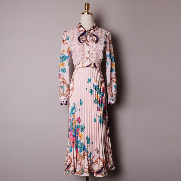 casual dresses spring summer long sleeve round neck pink floral print ribbon tie bow pleated mid-calf dress elegant xm151316 w6ed, Black;gray
casual dresses spring summer long sleeve round neck pink floral print ribbon tie bow pleated mid-calf dress elegant xm151316 w6ed, Black;gray