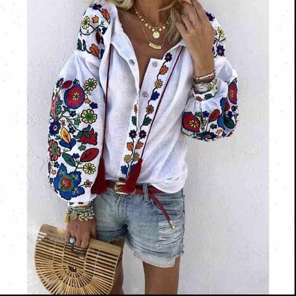 plus size multicolor floral print women shirts turn down neck long bishop sleeve blouse summer early autumn, White
plus size multicolor floral print women shirts turn down neck long bishop sleeve blouse summer early autumn, White