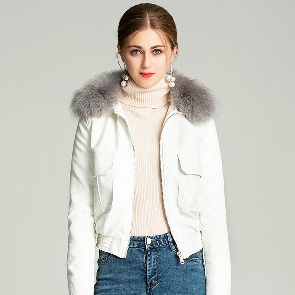women's leather & faux winter jacket women fur collar pu female fashion warm zipper motorcycle biker casual short coat outerwear, Black
women's leather & faux winter jacket women fur collar pu female fashion warm zipper motorcycle biker casual short coat outerwear, Black
