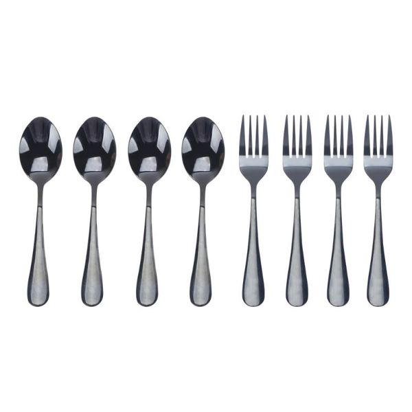 forks 8pcs black spoons and set stainless steel teaspoons dessert for home el restaurant
forks 8pcs black spoons and set stainless steel teaspoons dessert for home el restaurant