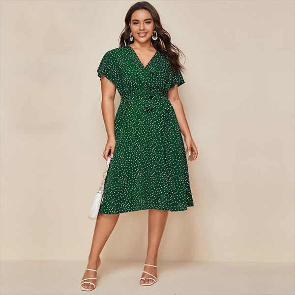 plus size gree white women dresses polka dot v neck sashes large summer split oversize 4xl, Black;gray
plus size gree white women dresses polka dot v neck sashes large summer split oversize 4xl, Black;gray