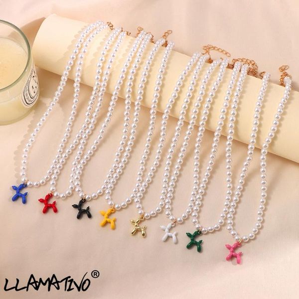 chains korean pearl beaded poodle balloon dog pendant necklace for women rainbow color puppy dogs choker necklaces jewelry gift, Silver
chains korean pearl beaded poodle balloon dog pendant necklace for women rainbow color puppy dogs choker necklaces jewelry gift, Silver