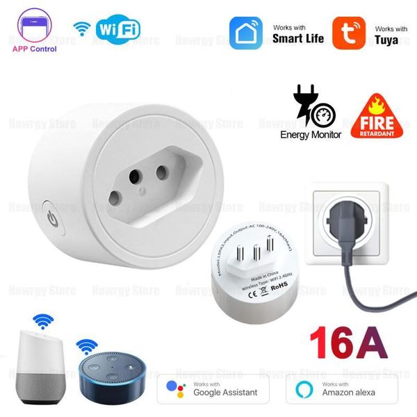 smart power plugs tuya 16a brazil standard plug with monitor wifi bluetooth-compatible mart socket voice works google home alexa
smart power plugs tuya 16a brazil standard plug with monitor wifi bluetooth-compatible mart socket voice works google home alexa
