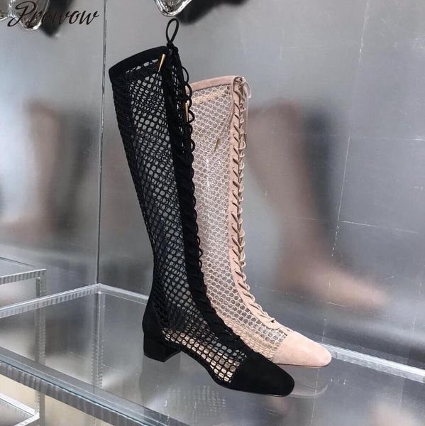 prowo shoes woman designers chic hollow boots square toe natural suede women knee high womens size 35-41, Black
prowo shoes woman designers chic hollow boots square toe natural suede women knee high womens size 35-41, Black