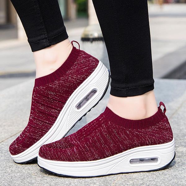 dress shoes shake women casual woman's sneakers height increasing wedge air cushion sole swing, Black
dress shoes shake women casual woman's sneakers height increasing wedge air cushion sole swing, Black