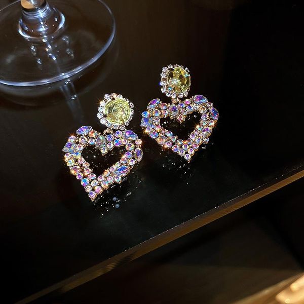 dangle & chandelier korean fashion hollow crystal heart earrings rhinestone long for women luxury jewelry, Silver
dangle & chandelier korean fashion hollow crystal heart earrings rhinestone long for women luxury jewelry, Silver