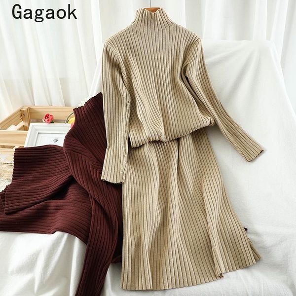 casual dresses gagaok woman dress korean simple knitted 2021 spring autumn solid turtleneck midi slim stretch wild warm vestidos, Black;gray
casual dresses gagaok woman dress korean simple knitted 2021 spring autumn solid turtleneck midi slim stretch wild warm vestidos, Black;gray
