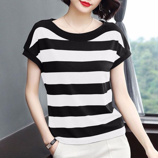 women's t-shirt loose casual plus size short sleeve women summer clothes 2021 striped middle-aged lady patchwork tees o-neck, White
women's t-shirt loose casual plus size short sleeve women summer clothes 2021 striped middle-aged lady patchwork tees o-neck, White