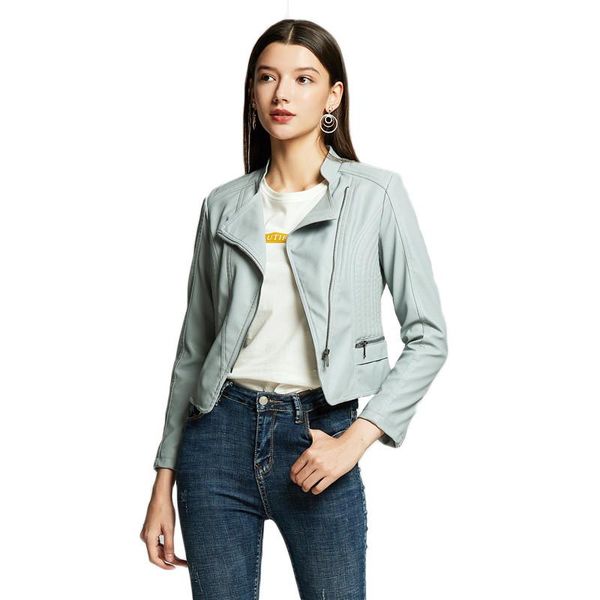 women's leather & faux coat women 2021 spring autumn fashion multicolor zip pu jacket motorcycle slim short female jd1342, Black
women's leather & faux coat women 2021 spring autumn fashion multicolor zip pu jacket motorcycle slim short female jd1342, Black