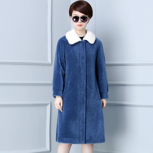 female real leather clothes 2020 autumn winter sheep cut wool long korean jacket outerwear of women jackets kj776 m9ba, Black
female real leather clothes 2020 autumn winter sheep cut wool long korean jacket outerwear of women jackets kj776 m9ba, Black