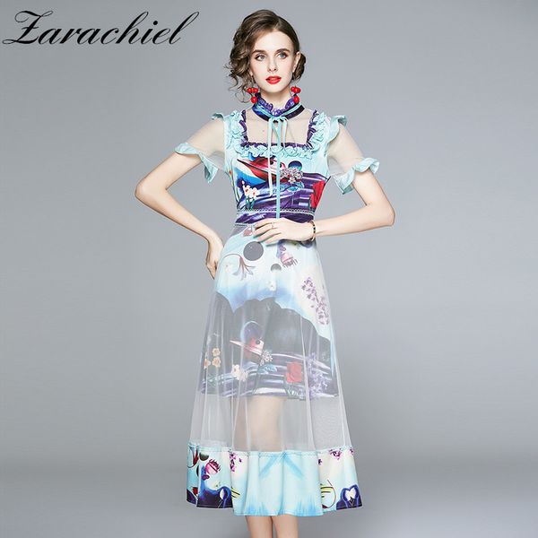 dresses women's summer cartoon printing long sweet girls ruffled bow collar mesh patchwork female es short sleeve vestidos, Black;gray
dresses women's summer cartoon printing long sweet girls ruffled bow collar mesh patchwork female es short sleeve vestidos, Black;gray