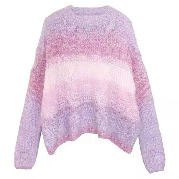 women color matching sweater knitted o-neck pullovers long sleeve loose winter green purple m0285 210514, White;black
women color matching sweater knitted o-neck pullovers long sleeve loose winter green purple m0285 210514, White;black