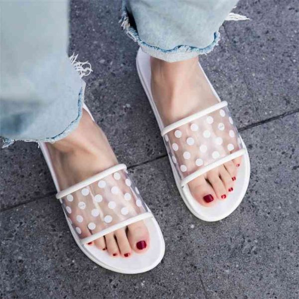 summer slippers sandals shoes woman polka dots transparent open toe flip flops clear women outdoor flat beach slides 210607, Black
summer slippers sandals shoes woman polka dots transparent open toe flip flops clear women outdoor flat beach slides 210607, Black