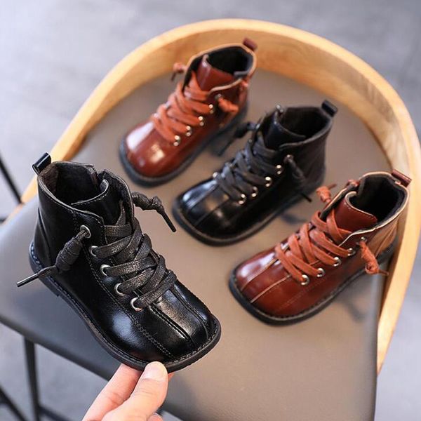kids autumn winter boots boys warm fur leather shoes lace-up ankle size 21-30, Black;grey
kids autumn winter boots boys warm fur leather shoes lace-up ankle size 21-30, Black;grey