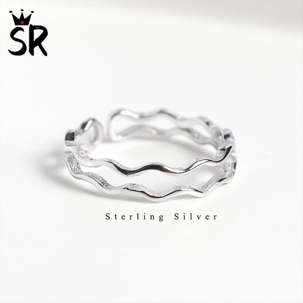 cluster rings sr simple style s925 sterling silver ring geometric wave adjustable for women party gift fine jewelry, Golden;silver
cluster rings sr simple style s925 sterling silver ring geometric wave adjustable for women party gift fine jewelry, Golden;silver