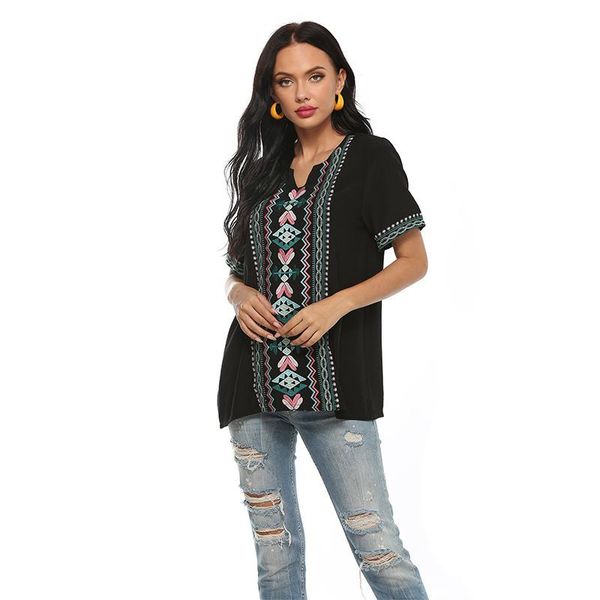 women's blouses & shirts boho floral embroidery 100% cotton mexican summer short sleeve shirt plus size lace 3xl ethnic top, White
women's blouses & shirts boho floral embroidery 100% cotton mexican summer short sleeve shirt plus size lace 3xl ethnic top, White