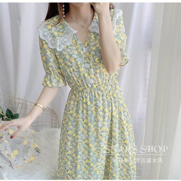 women chiffon dress summer korean short sleeve floral midi v-neck bohemia beach casual lace vestidos feminina 210510, Black;gray
women chiffon dress summer korean short sleeve floral midi v-neck bohemia beach casual lace vestidos feminina 210510, Black;gray