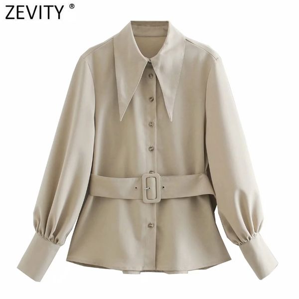 women safari style lantern sleeve breasted smock blouse office lady buckle sashes pleat shirt chic blusas ls7406 210416, White;black
women safari style lantern sleeve breasted smock blouse office lady buckle sashes pleat shirt chic blusas ls7406 210416, White;black