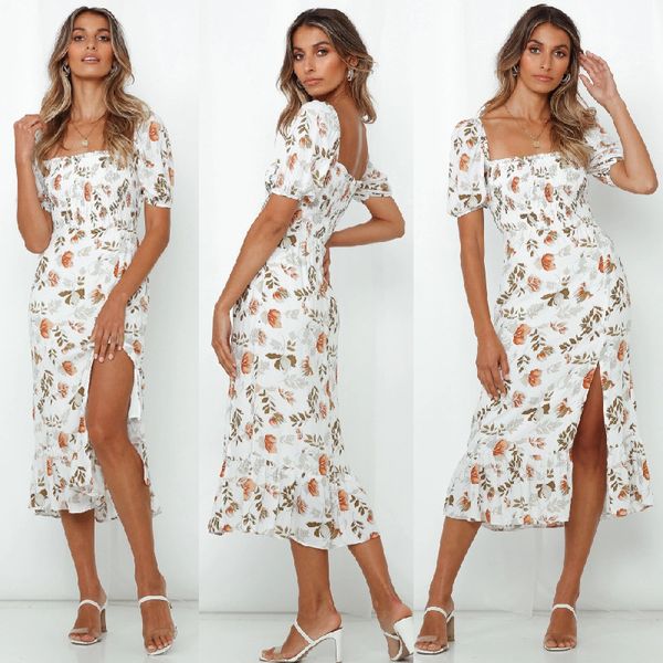 fashion dress 2021 spring and summer women's digital print one line collar breast wrapped split, Black;pink
fashion dress 2021 spring and summer women's digital print one line collar breast wrapped split, Black;pink