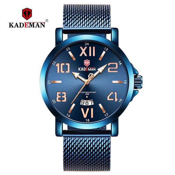 wristwatches kademan luxury fashion mens watches stainless steel mesh band waterproof date display men business casual analog quartz clock, Slivery;brown
wristwatches kademan luxury fashion mens watches stainless steel mesh band waterproof date display men business casual analog quartz clock, Slivery;brown