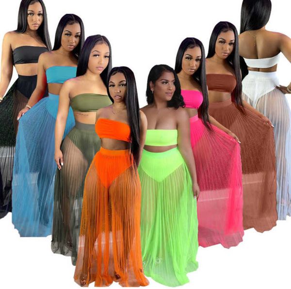 summer womens three piece dresses mesh crop strapless skirt bodycon dress fashion solid skirts sleeveless 8605, White
summer womens three piece dresses mesh crop strapless skirt bodycon dress fashion solid skirts sleeveless 8605, White