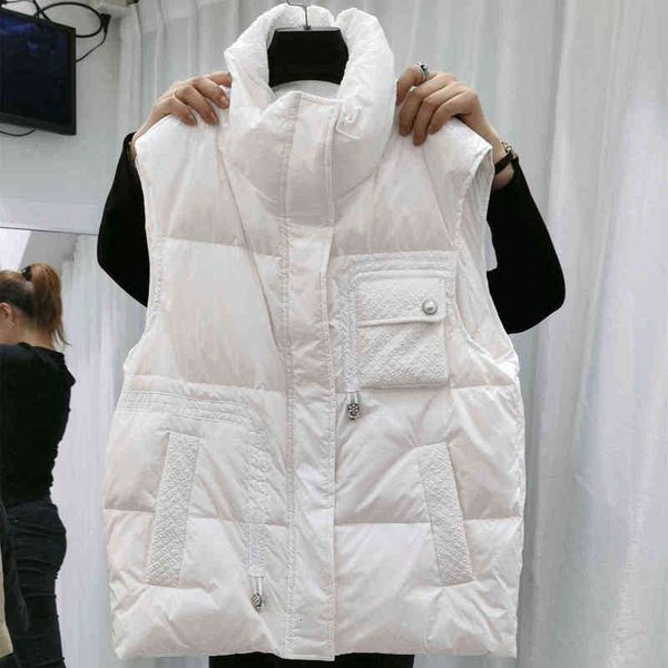autumn and winter of 2021 90 white duck down short vest loose casual sleeveless waistcoat et fashion stand collar female, Black;white
autumn and winter of 2021 90 white duck down short vest loose casual sleeveless waistcoat et fashion stand collar female, Black;white