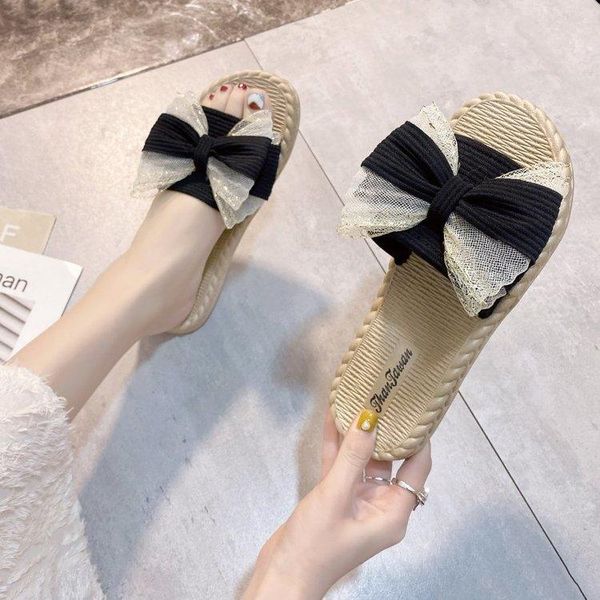 flip-flops for women summer wear fashion flat bow style instagram trend in 2021 spring/summer versatile slipper slippers, Black
flip-flops for women summer wear fashion flat bow style instagram trend in 2021 spring/summer versatile slipper slippers, Black