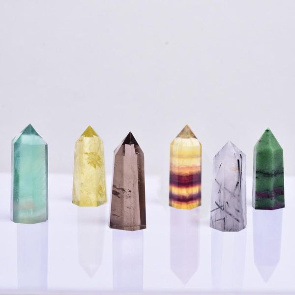 decorative objects & figurines natural fluorite crystal colorful striped quartz stone point healing hexagonal wand treatment decor #m0
decorative objects & figurines natural fluorite crystal colorful striped quartz stone point healing hexagonal wand treatment decor #m0