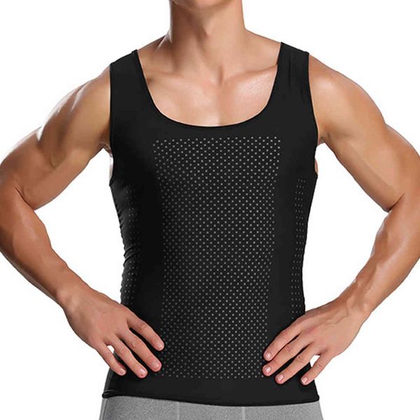 

men's corset vest shirt's body shaper slimming compression abdomen tummy belly control slim abdominal binder for man shapewear, Black;brown