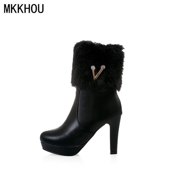 fashion short boots women's winter thick bottom plus velvet warm medium women large size 34-43, Black
fashion short boots women's winter thick bottom plus velvet warm medium women large size 34-43, Black