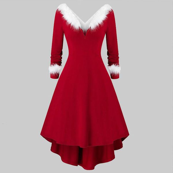 wear dresses women's casual fall winter long sleeve plush high / low hepburn dress, Black;gray
wear dresses women's casual fall winter long sleeve plush high / low hepburn dress, Black;gray