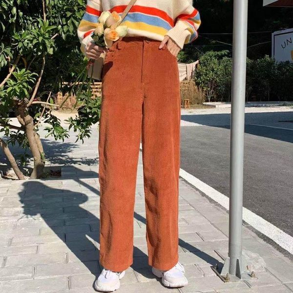 women's pants & capris 2021 spring straight solid corduroy leisure office lady plus size women casual loose warm chic high waist trouse, Black;white
women's pants & capris 2021 spring straight solid corduroy leisure office lady plus size women casual loose warm chic high waist trouse, Black;white