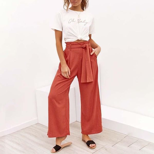 women's pants & capris zogaa women wide-leg trousers ladies casual bandage high waist female loose vintage solid wide leg 2021, Black;white
women's pants & capris zogaa women wide-leg trousers ladies casual bandage high waist female loose vintage solid wide leg 2021, Black;white