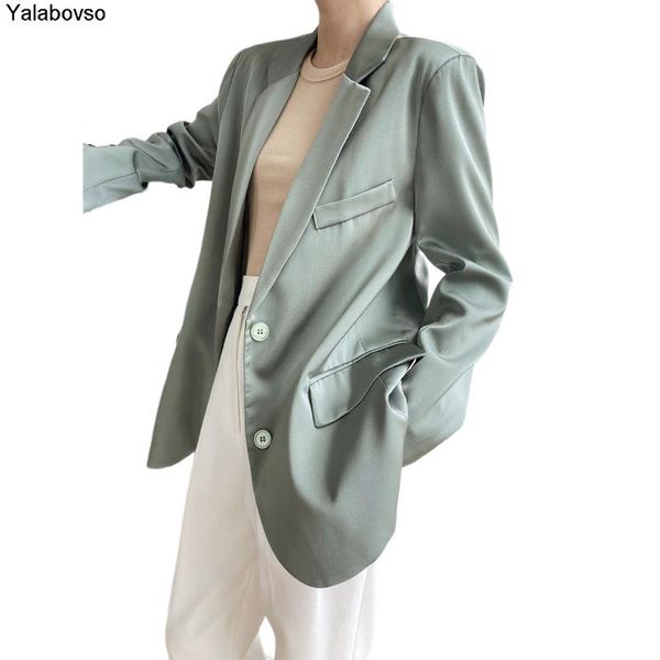 women's suits & blazers thin loose gloss satin small coat female 2021 autumn korean casual suit jacket, White;black
women's suits & blazers thin loose gloss satin small coat female 2021 autumn korean casual suit jacket, White;black