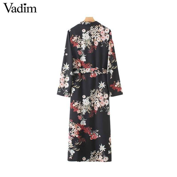 vadim women retro floral midi shirt bow tie sashes pockets long sleeve female casual loose es straight vestido qa918, Black;gray
vadim women retro floral midi shirt bow tie sashes pockets long sleeve female casual loose es straight vestido qa918, Black;gray