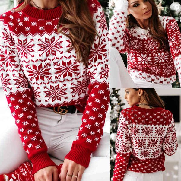 fashion sweater christmas in autumn and winter 2021 women's snowflake long sleeve knitted cashmere, White;black
fashion sweater christmas in autumn and winter 2021 women's snowflake long sleeve knitted cashmere, White;black